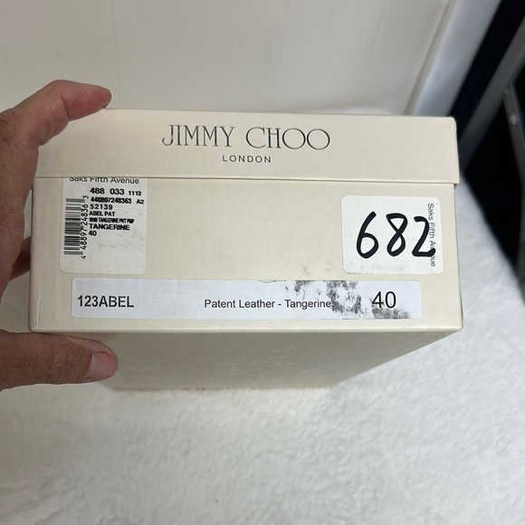 Jimmy Choo Red Heels Elegant Peep Toe - Picture 4 of 16